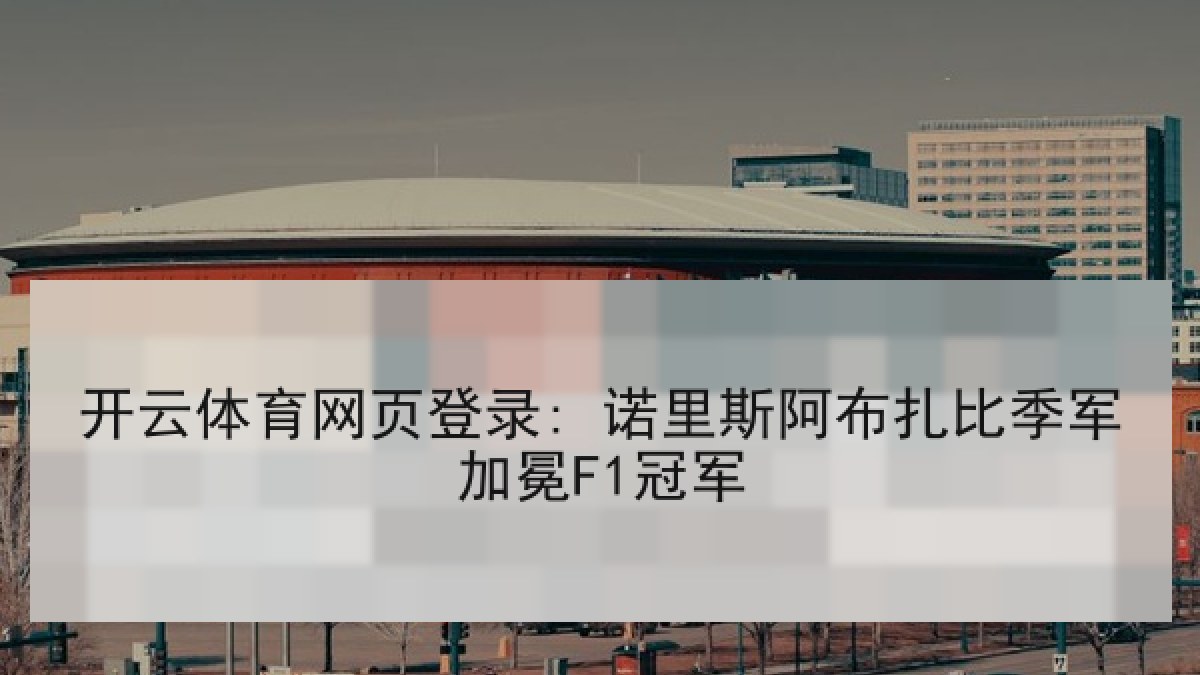 开云体育网页登录: 诺里斯阿布扎比季军加冕F1冠军